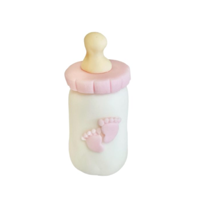 Babyflasche weiß und rosa