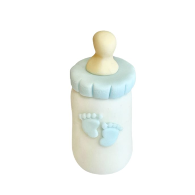 Babyflasche weiß und blau