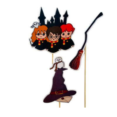 Harry Potter Besen- und Hutset 3-tlg.