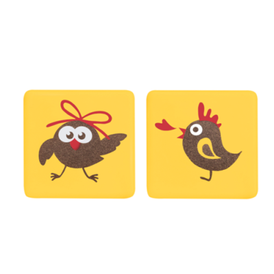 Dekoracja czekoladowa kurczaczek 3,5 cm 10 szt