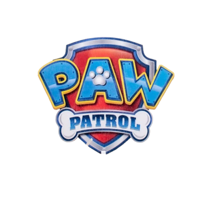 Holzgravur des Paw Patrol-Logos