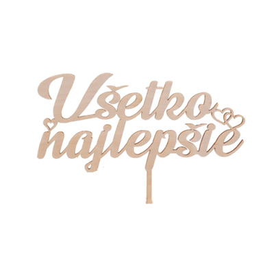 Inlay - Alles Gute Naturholz 13 cm