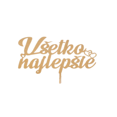 Prägung - Alles Gute goldenes Holz 13 cm