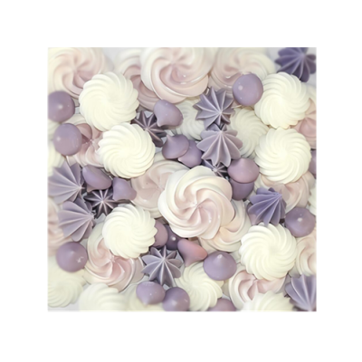 Weiß-lila Baiser Mix 11 Stück