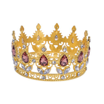 Goldkrone mit braunen Steinen