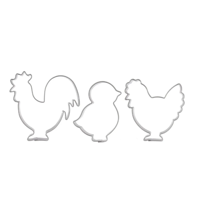 Frühlings-Ausstechformen - Hahn, Henne, Küken