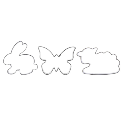 Spring cookie cutter - set of hare, butterfly and sheep