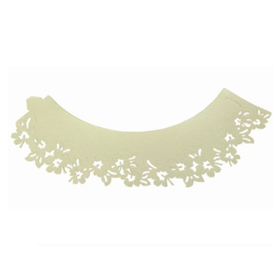 Koronka dekoracyjna do miseczek Kwiaty Kość Słoniowa 12 szt