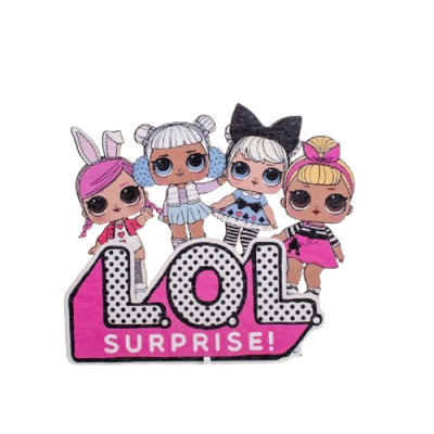 Lol Puppe mit Logo aus Holz