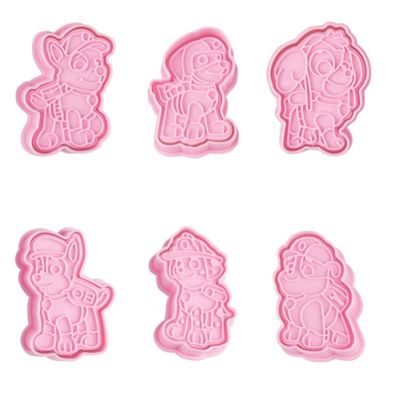 Foremki do ciastek Psi Patrol z tłokiem 6 szt.