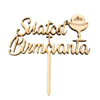 Inschrift Sakrament der Firmung mit Kelchholz