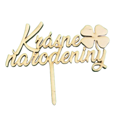 Gravur Happy Birthday Kleeblatt Holz