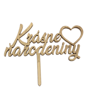 Gravur Schönes Geburtstagsherz Holz Goldfarben