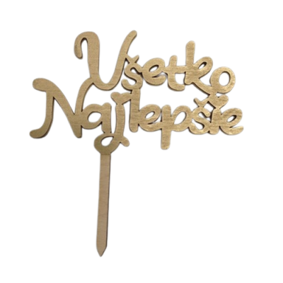 Prägung Alles Gute Holz Goldfarbe