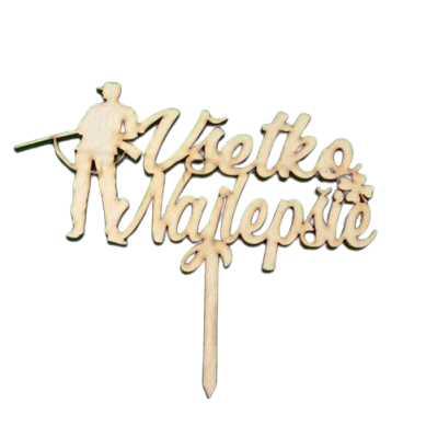 Einkerbung Happy Birthday Hunter mit Gewehrholz