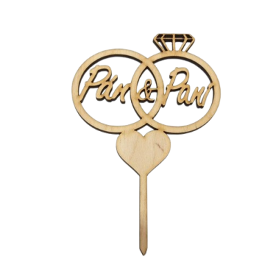 Gravur Mr &amp; Mrs Ringe Holz