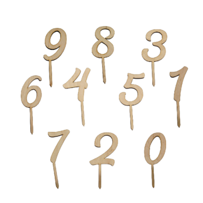 Rillenzahl 0 - 9 Holz