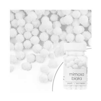Weiße Mimosenperlen 40 g