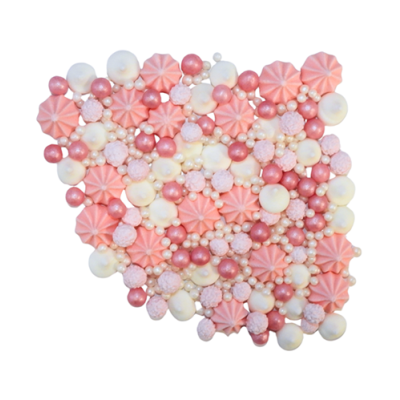 Streusel-Baiser-Kugeln-Mix weiß-rosa 50g