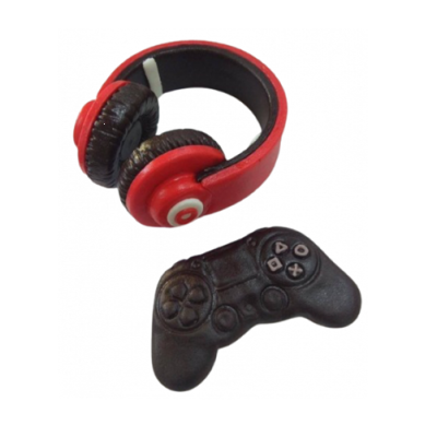 Joystick und Kopfhörer