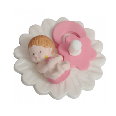 Baby mit rosa Schnuller