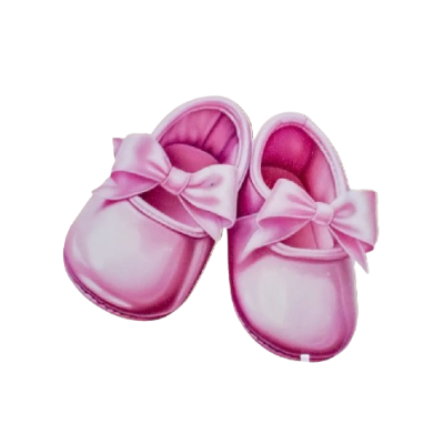 Rosa Hausschuhe Holzeinsatz