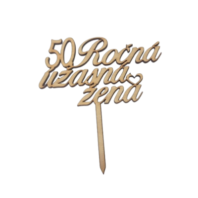 Grawerowanie Wonder Woman z numerem 50 na drewnie