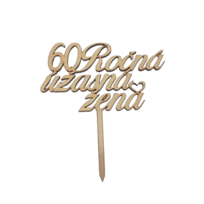 Grawerowanie Wonder Woman z numerem 60 na drewnie