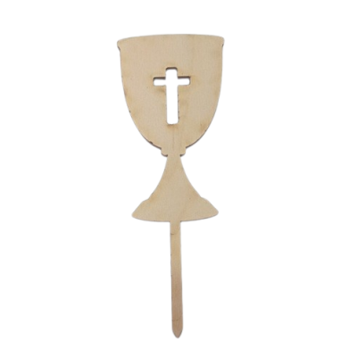 Holzkelch mit Kreuz