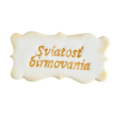 Ein Schild mit der Aufschrift Sakrament der Firmung