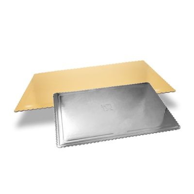 Podkładka dwustronna, złoto-srebrna, zdobiony brzeg, 30 x 40 cm