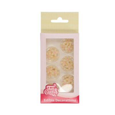 Mini-Cremeblume mit rosa Mitte, 30 Stück