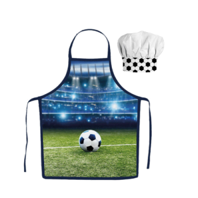 Dětská zástěra Fotbal + čepice