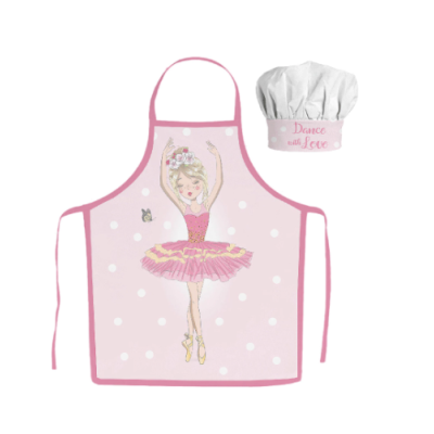 Dětská zástěra Baletka + čepice