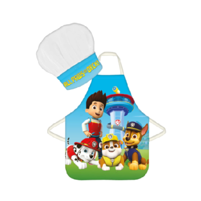 Dětská zástěra Paw Patrol s věží + čepice