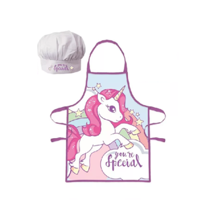 Dětská zástěra Jednorožec Special + čepice