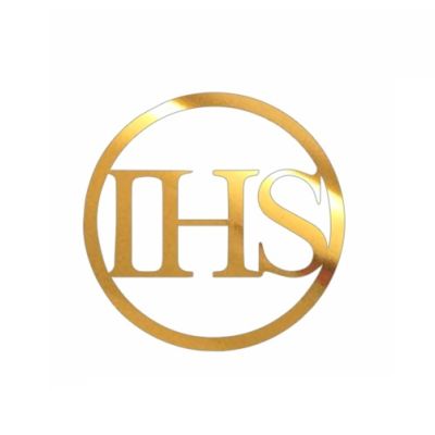 IHS im Kreis Gold Acryl 7 cm