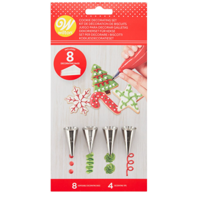 Zestaw 4 końcówek + 8 woreczków dekoracyjnych