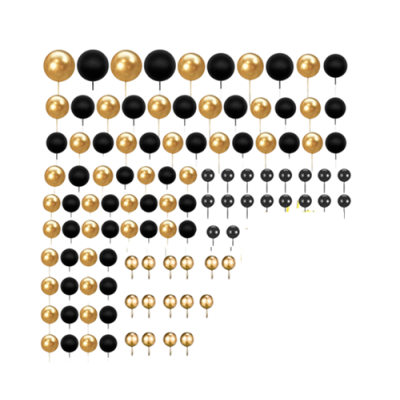 Perlenarmband gold-schwarz 108 Stk