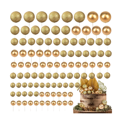 Set aus goldenen und glitzernden Goldperlen 108 Stück