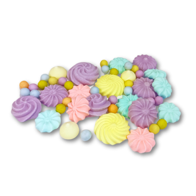 Streusel-Baiser- und Schokokugeln Mix Farben 65g