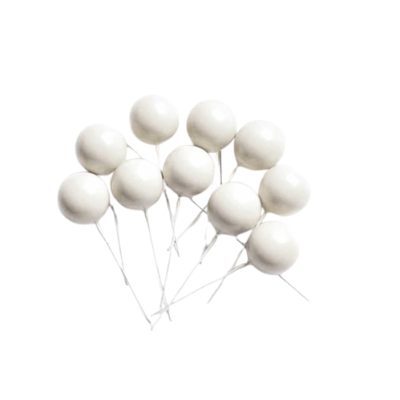 Gestanzte Kugel, weiß, Durchm. 2,5 cm 10 Stk