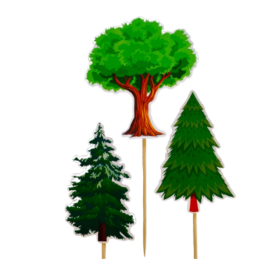 Prägung - Bäume 3 Stück Papier