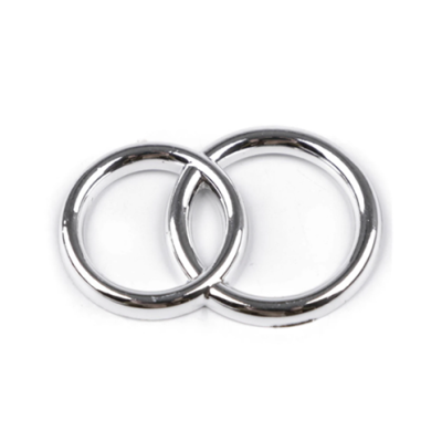 Silberner Ehering 2 Teile verbunden