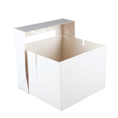 Pudełko na ciasto z okienkiem, białe, 30 x 30 x 25 cm