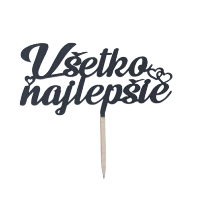 Prägung - Alles Gute schwarz Holz 13 cm