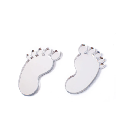 Beine - silbernes Spiegelacryl