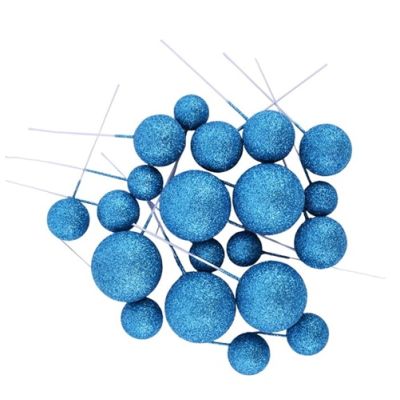 Blaue Glitzerkugeln 20 Stk