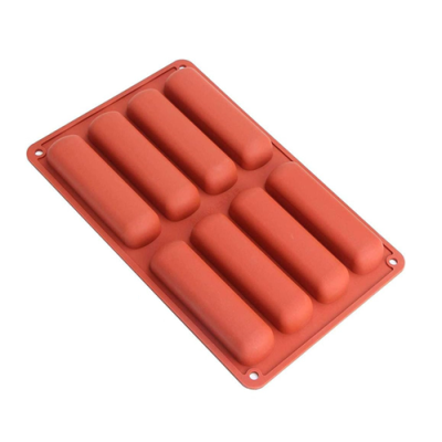 Forma na batoniki musli, okrągła, silikonowa, 8 szt.