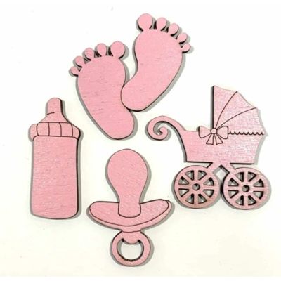 Ein Set für ein Mädchen - Beine, Kinderwagen, Schnuller und Flasche